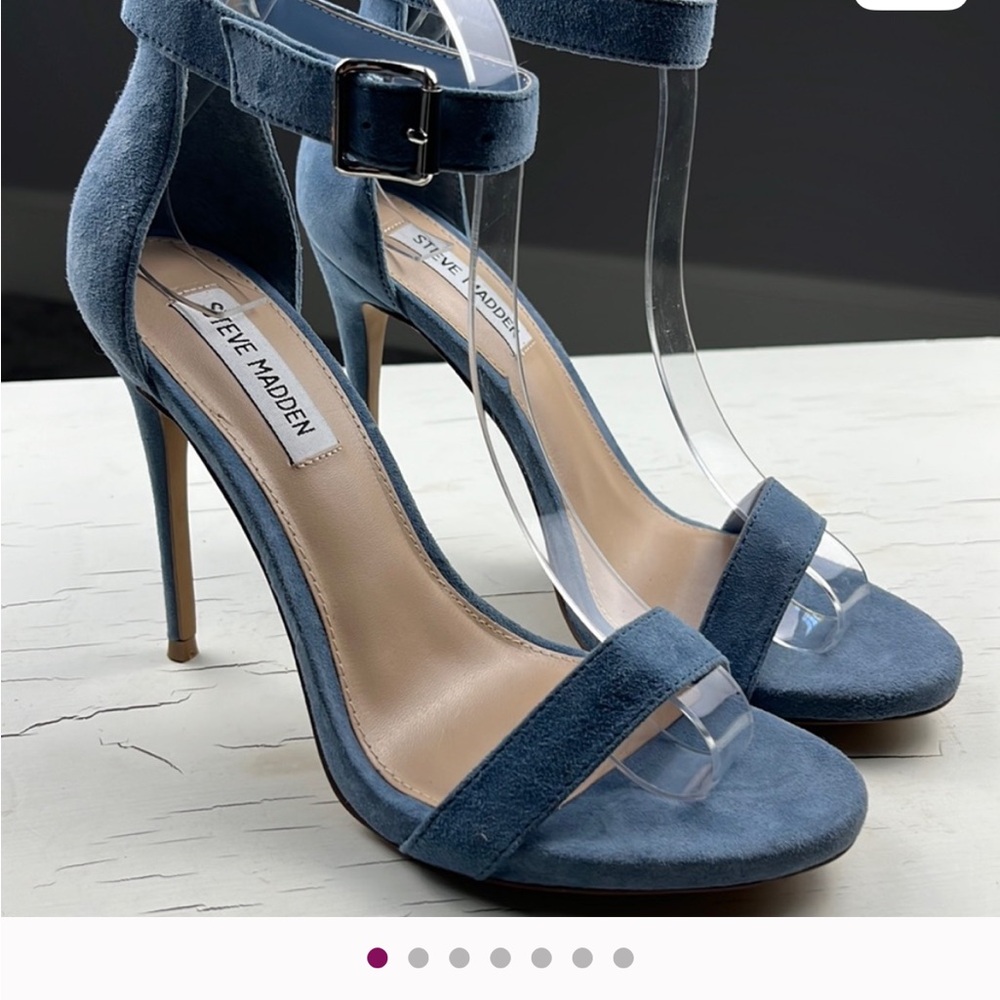 Steve Madden Denim Blue Suede Sandals